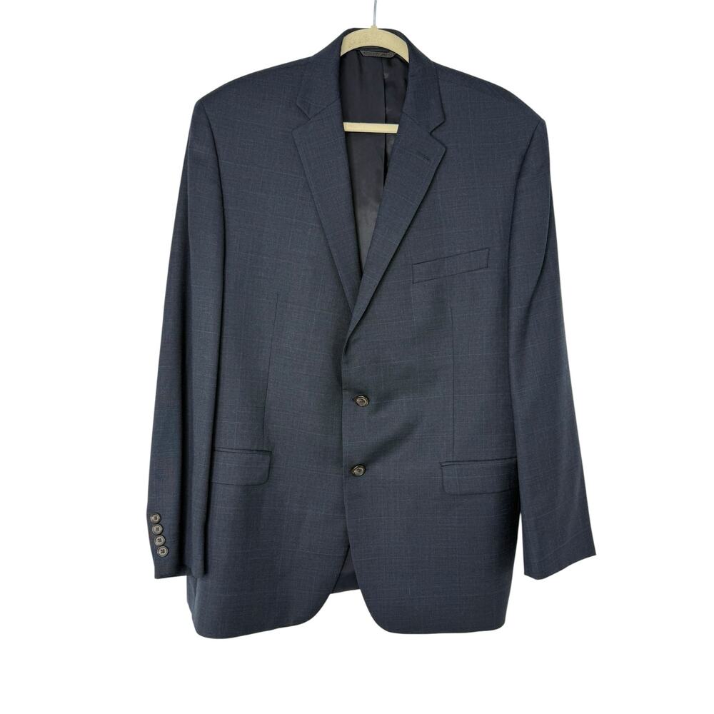 Lauren Ralph Lauren Suit Jacket Blazer Men 44R Blue Subtle Plaid Event Career